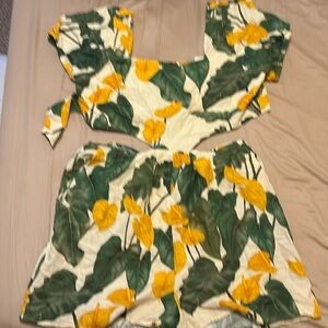 Never worn Anthropologie cut out romper